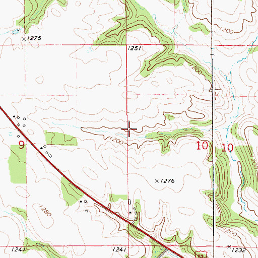Topographic Map of Coffin's Cemetery (historical), MN