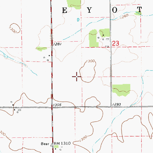 Topographic Map of Edith Wright Farm Cemetery, MN