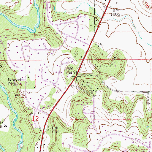 Topographic Map of Boynton Cemetery, MN