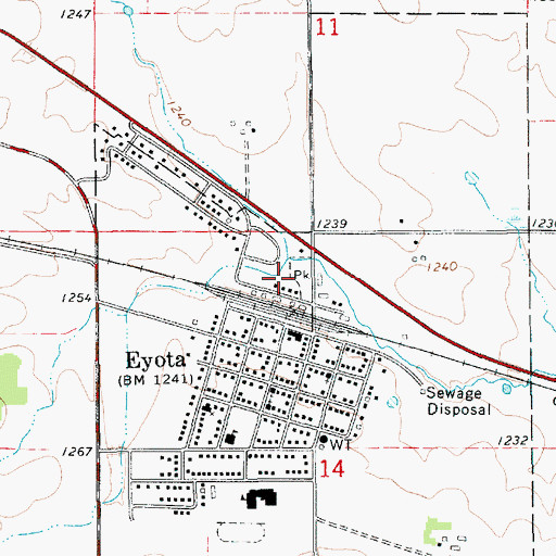Topographic Map of Eyota, MN