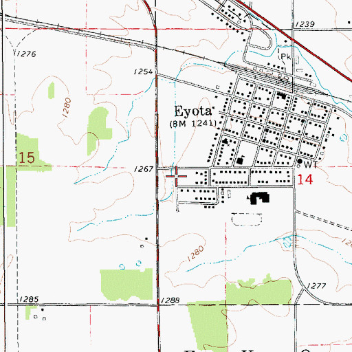 Topographic Map of Peace Lutheran Church, MN