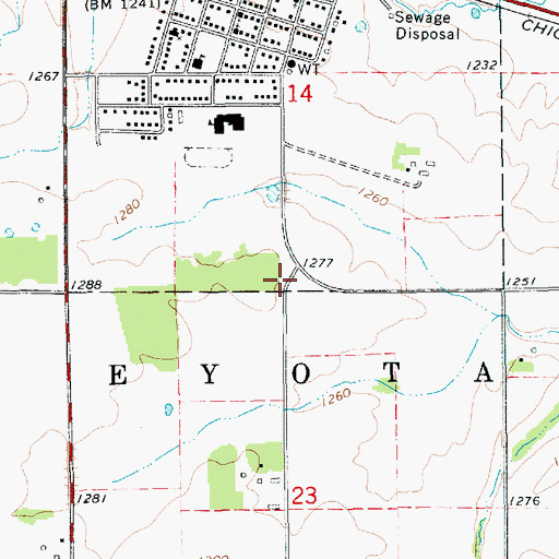 Topographic Map of Dover - Eyota Elementary School, MN