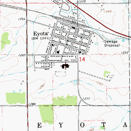 Topographic Map of Dover - Eyota High School, MN