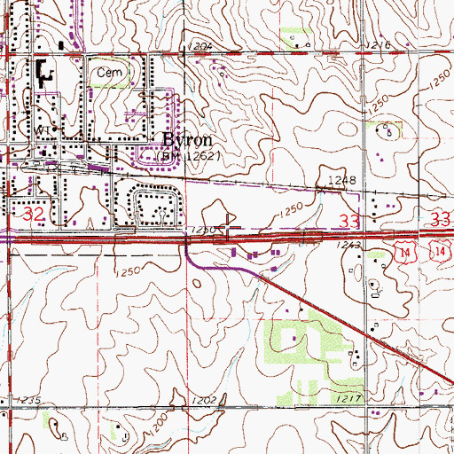 Topographic Map of Community Celebration Church, MN