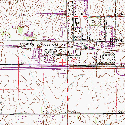 Topographic Map of Christ Lutheran Church, MN