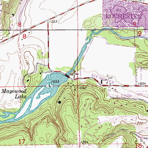 Topographic Map of Mayowood Historical Marker, MN