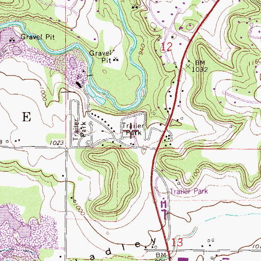 Topographic Map of Zumbro Ridge Estates, MN