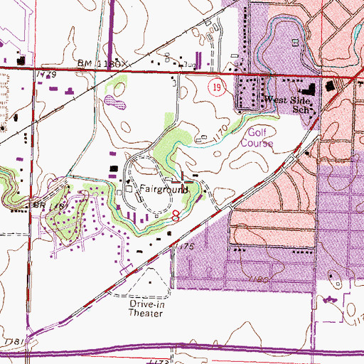 Topographic Map of Lyon County Fairgrounds, MN
