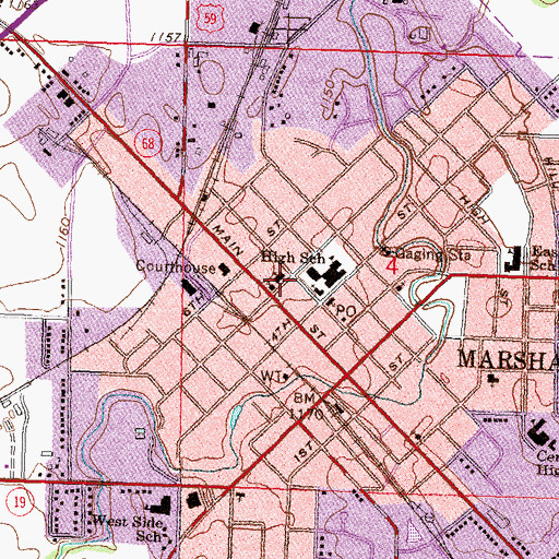 Topographic Map of Holy Redeemer Church, MN