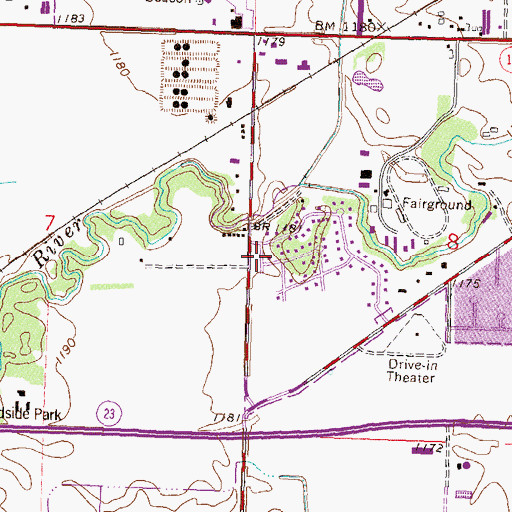 Topographic Map of Evangelical Free Church, MN