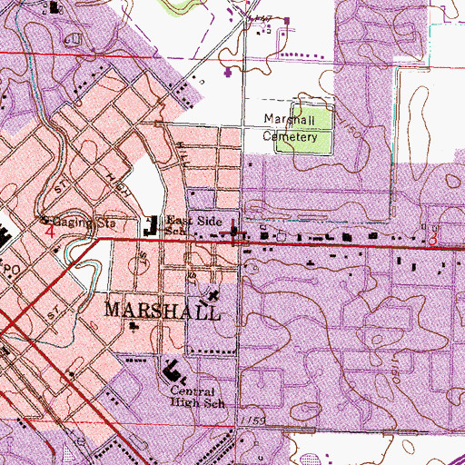 Topographic Map of Community Bible Church, MN