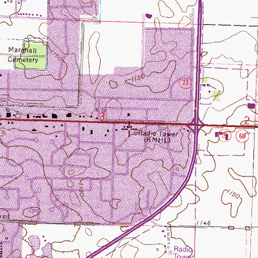 Topographic Map of Affiliated Community Medical Center, MN