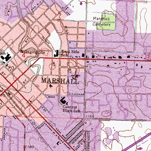 Topographic Map of Bruce Street Clinic, MN