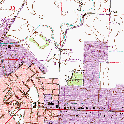 Topographic Map of Marshall Area Christian School, MN
