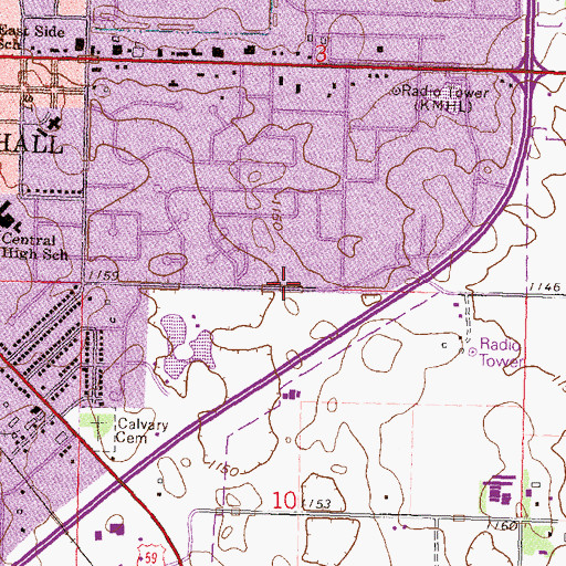 Topographic Map of Park Side Elementary School, MN