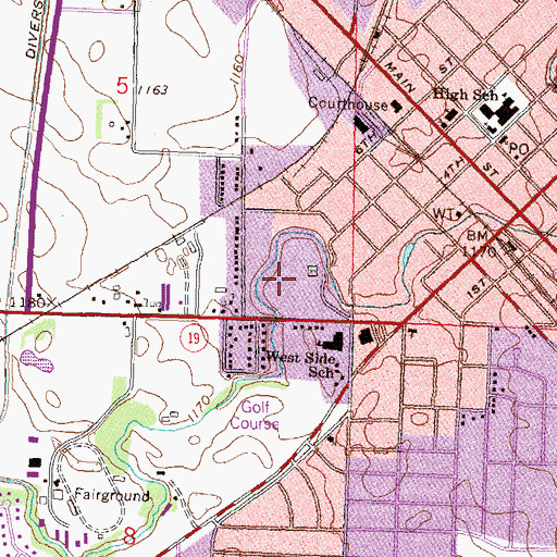 Topographic Map of Legion Field, MN