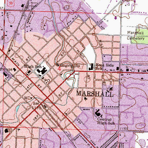 Topographic Map of Liberty Park, MN