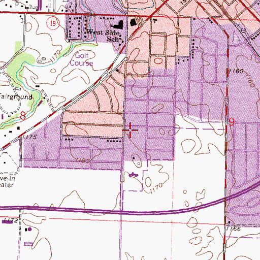 Topographic Map of Freedom Park, MN