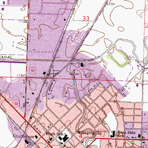 Topographic Map of Justice Park, MN