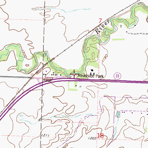 Topographic Map of Wayside Rest Park, MN