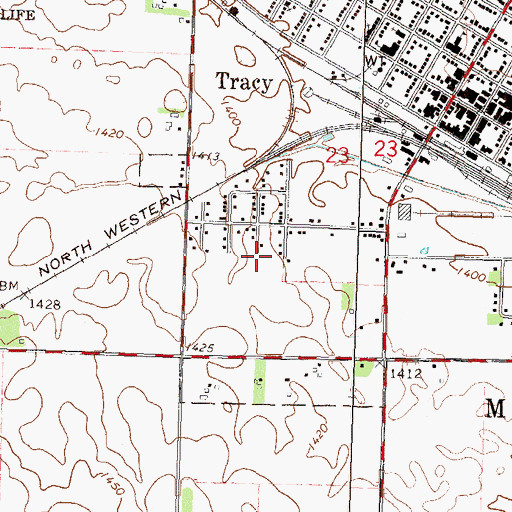 Topographic Map of Southwest Playground, MN