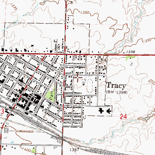 Topographic Map of East Side Park, MN