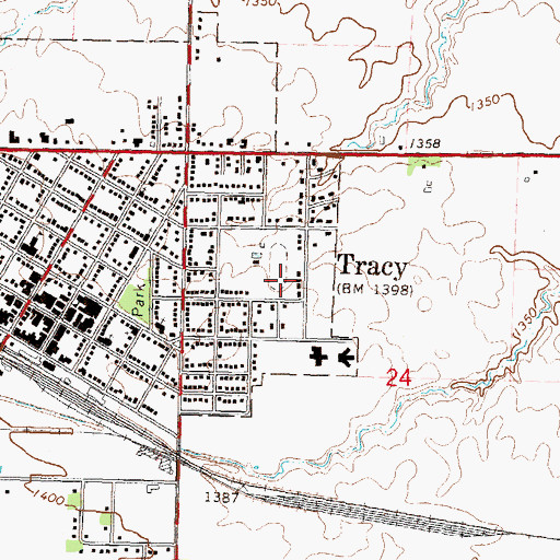 Topographic Map of Werner Park, MN
