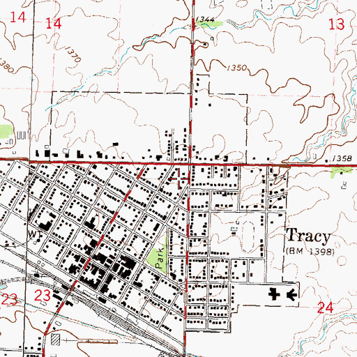 Topographic Map of Travelers Park, MN