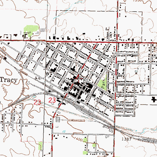 Topographic Map of First Presbyterian Church, MN