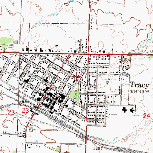 Topographic Map of Zion Lutheran Church, MN