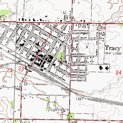 Topographic Map of Church of Christ, MN