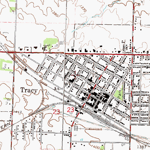 Topographic Map of Saint Mary's Catholic Church, MN