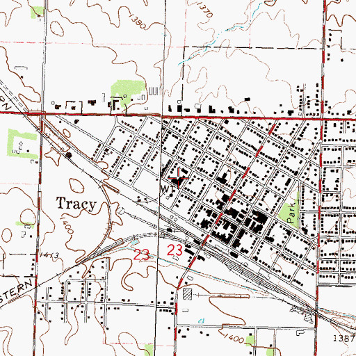 Topographic Map of Saint Mary's Catholic School, MN
