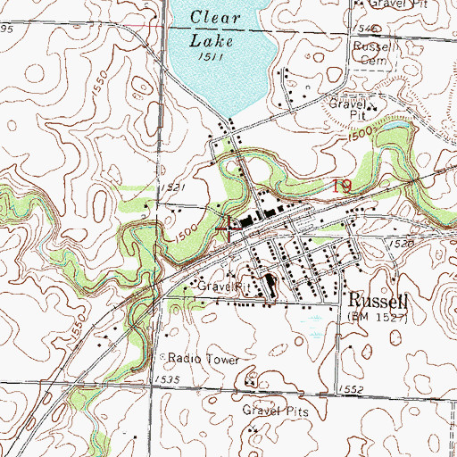Topographic Map of Presbyterian Church, MN