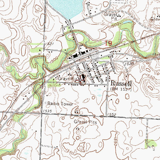 Topographic Map of Grace Lutheran Church, MN