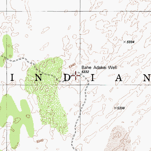 Topographic Map of Bahe Adakai Well, AZ