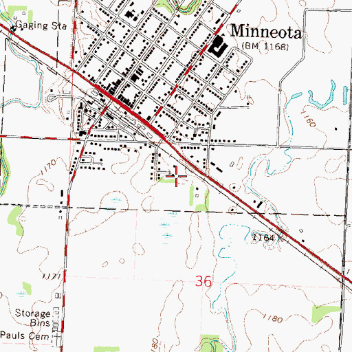 Topographic Map of Kesteloot's Trailer Court, MN