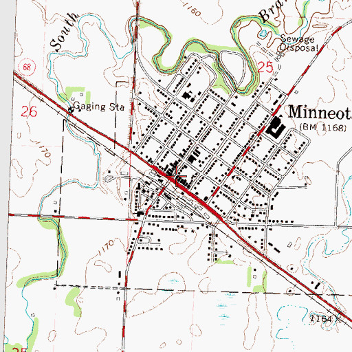 Topographic Map of Bethel Fellowship Church, MN