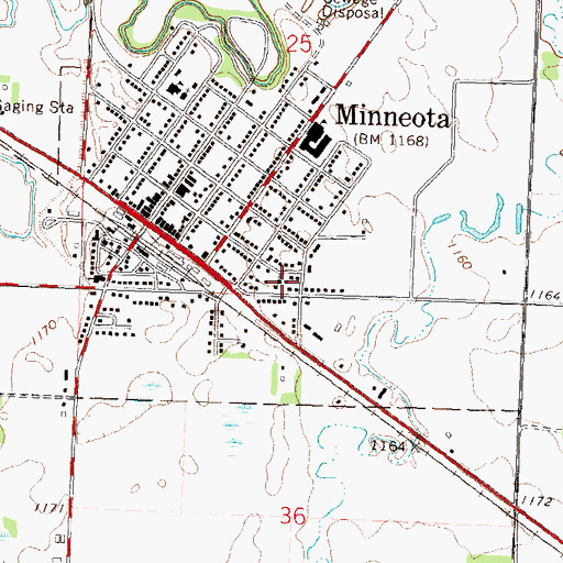 Topographic Map of Hemnes Lutheran Church, MN