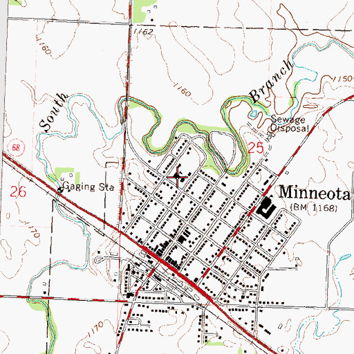 Topographic Map of Sisters of Saint Joseph School, MN