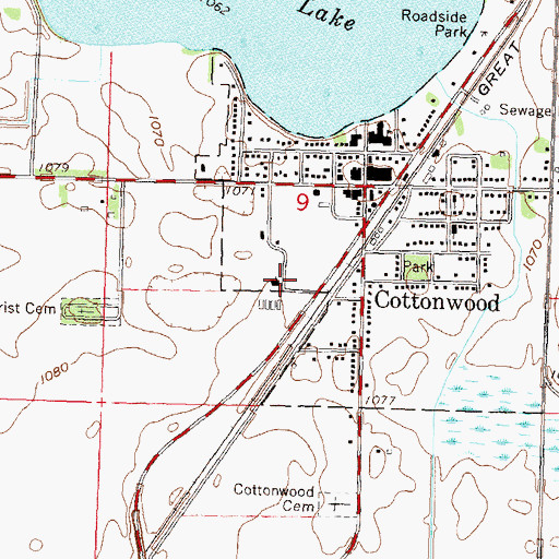 Topographic Map of Church of Saint Mary, MN