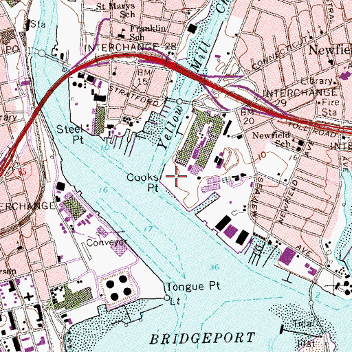 Topographic Map of Cooks Point, CT