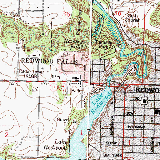 Topographic Map of Westside Park, MN