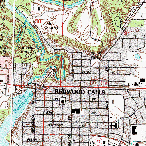 Topographic Map of Gloria Dei Lutheran Church, MN