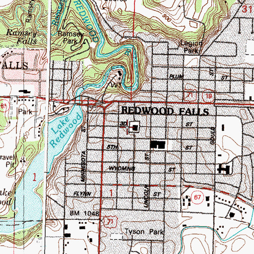 Topographic Map of Church of the Living Word, MN
