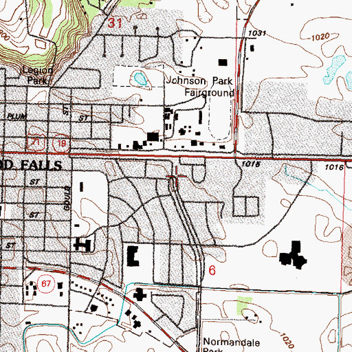 Topographic Map of Sunwood Good Samaritan Center, MN