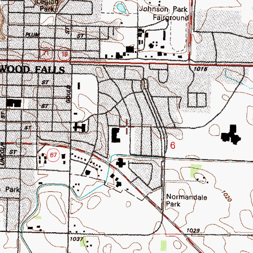 Topographic Map of Wood Dale Nursing Home, MN