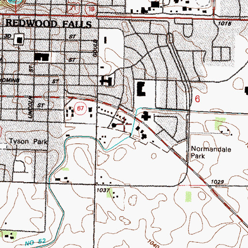 Topographic Map of Affiliated Community Medical Center, MN