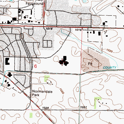 Topographic Map of Redwood Falls Public Schools, MN
