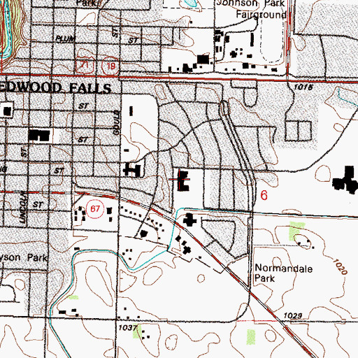 Topographic Map of Reede Gray Elementary School, MN